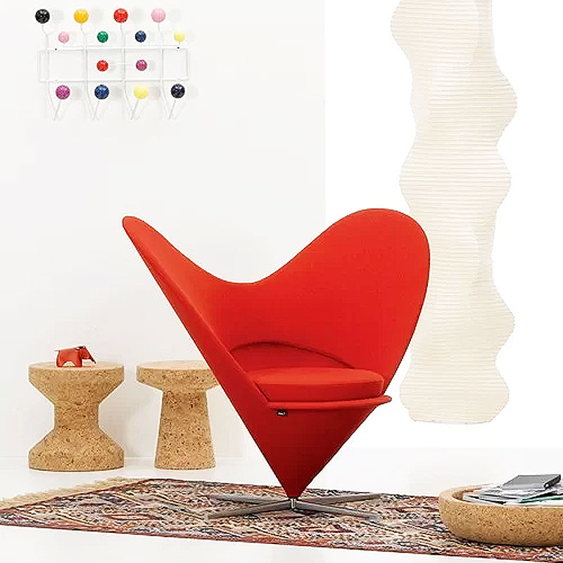 Angers Nantes Cholet Saumur Icones Fauteuil Heart Cone Rouge Verner Panton 8