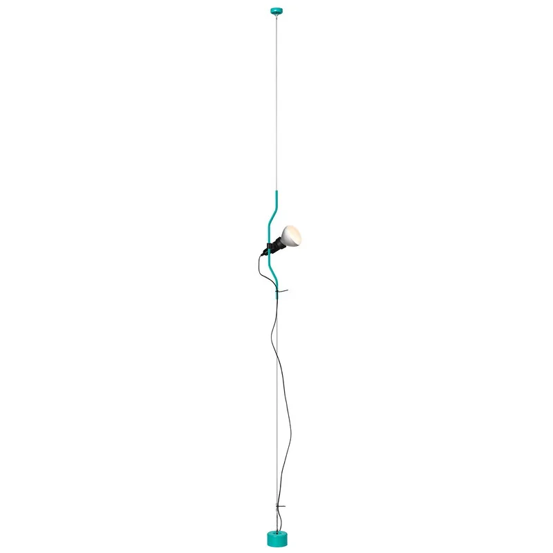 Angers Nantes Cholet Saumur Icones Flos Lampadaire suspension parentesi Castiglioni 50 ans Turquoise