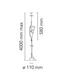 Angers Nantes Cholet Saumur Icones Flos Lampadaire suspension parentesi Castiglioni 50 ans Turquoise6