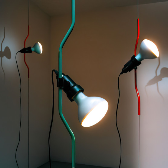 Angers Nantes Cholet Saumur Icones Flos Lampadaire suspension parentesi Castiglioni 50 ans Turquoise7