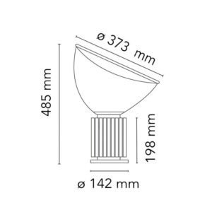 Angers Nantes Cholet Saumur Icones Flos Lampe A poser Taccia blanc Castiglioni 4