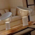 Angers Nantes Cholet Saumur Icones Flos Lampe A poser Taccia blanc Castiglioni 7