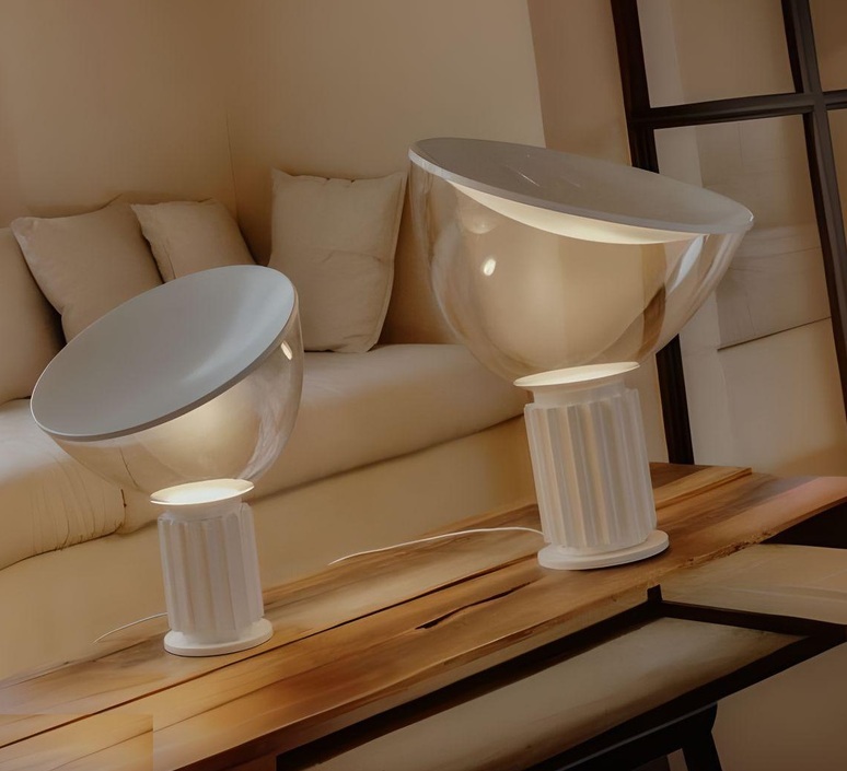 Angers Nantes Cholet Saumur Icones Flos Lampe A poser Taccia blanc Castiglioni 7