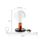 Angers Nantes Cholet Saumur Icones Flos Lampe A poser lampadina orange Castiglioni 3