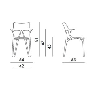 Angers Nantes Cholet Saumur Icones Kartell Chaise A.I Noir philippe starck 6