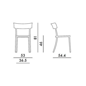 Angers Nantes Cholet Saumur Icones Kartell Chaise Catwalk Noir Mat philippe starck 5