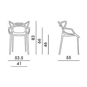 Angers Nantes Cholet Saumur Icones Kartell Chaise Masters Noir philippe starck 8