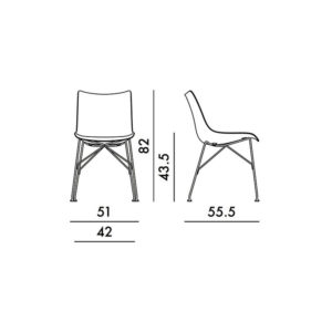 Angers Nantes Cholet Saumur Icones Kartell Chaise P WOOD PWOOD Bois foncé philippe starck 6