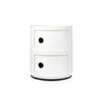 Angers Nantes Cholet Saumur Icones Kartell Componibili Blanc brillant rangement 2 portes Anna Castelli Ferrieri 