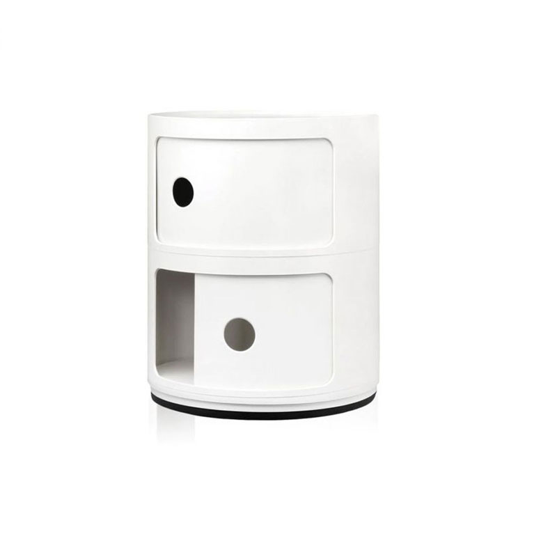 Angers Nantes Cholet Saumur Icones Kartell Componibili Blanc brillant rangement 2 portes Anna Castelli Ferrieri 2