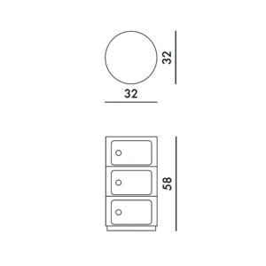Angers Nantes Cholet Saumur Icones Kartell Componibili Blanc brillant rangement 3 portes Anna Castelli Ferrieri 6