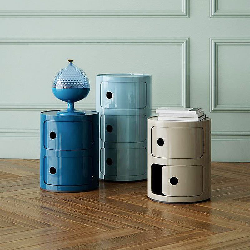 Angers Nantes Cholet Saumur Icones Kartell Componibili Bleu pétrole brillant rangement 2 portes Anna Castelli Ferrieri 6