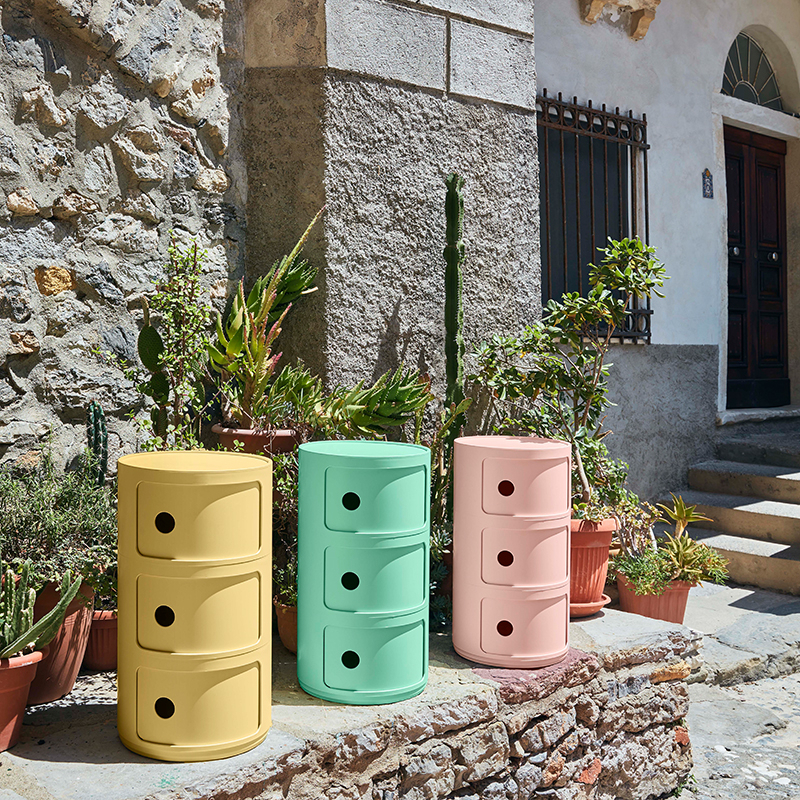 Angers Nantes Cholet Saumur Icones Kartell Componibili Jaune Pâle Menthe Bio rangement 3 portes Anna Castelli Ferrieri 4