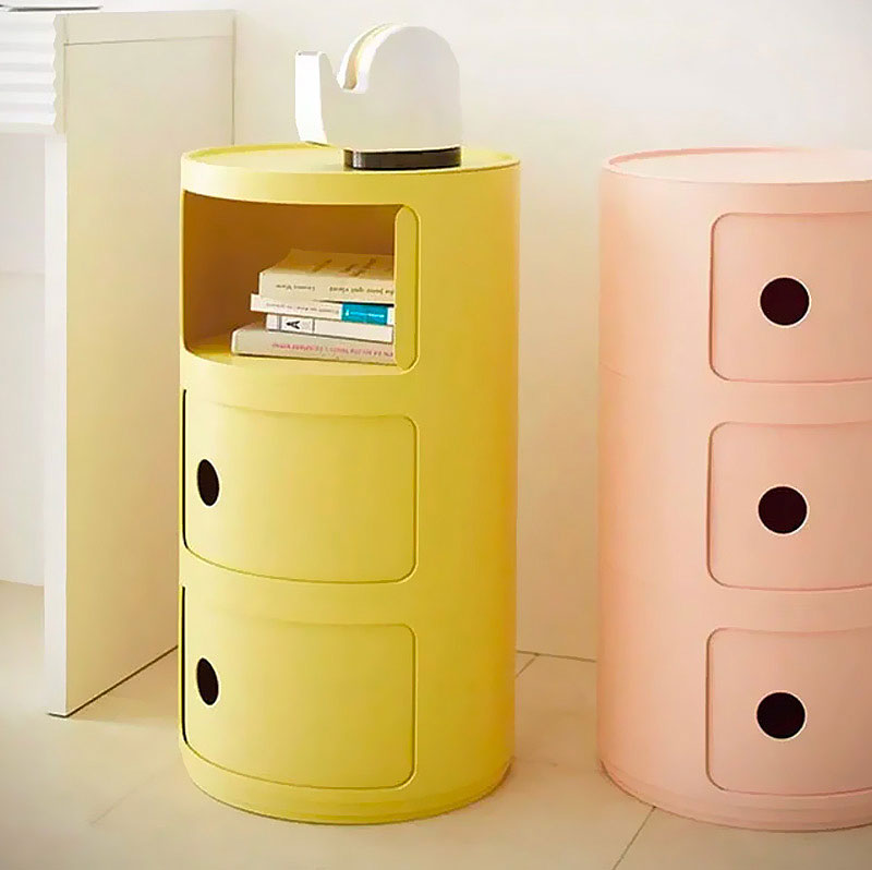 Angers Nantes Cholet Saumur Icones Kartell Componibili Jaune Pâle Menthe Bio rangement 3 portes Anna Castelli Ferrieri 5