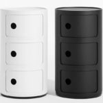 Angers Nantes Cholet Saumur Icones Kartell Componibili Noir Mat recyclé rangement 3 portes Anna Castelli Ferrieri 5