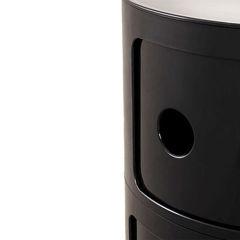 Angers Nantes Cholet Saumur Icones Kartell Componibili Noir brillant rangement 2 portes Anna Castelli Ferrieri 1