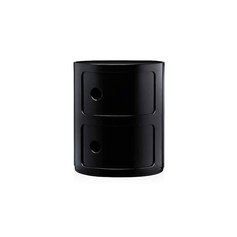 Angers Nantes Cholet Saumur Icones Kartell Componibili Noir brillant rangement 2 portes Anna Castelli Ferrieri 2