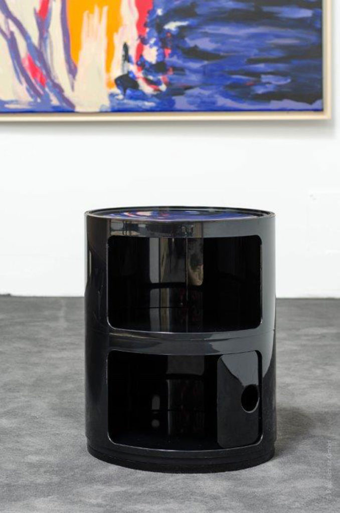 Angers Nantes Cholet Saumur Icones Kartell Componibili Noir brillant rangement 2 portes Anna Castelli Ferrieri 25