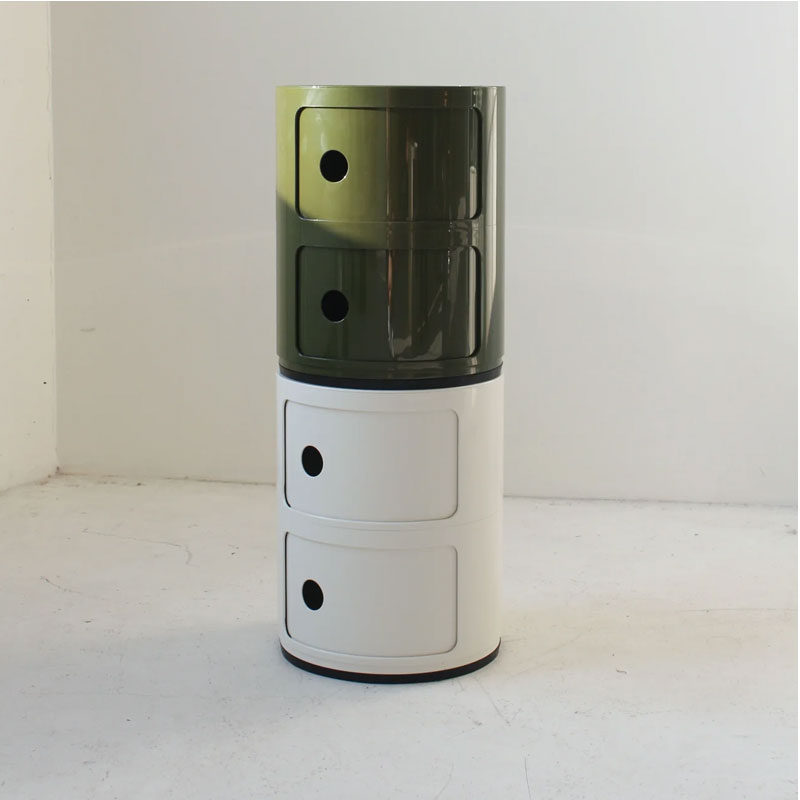 Angers Nantes Cholet Saumur Icones Kartell Componibili Vert Kaki brillant rangement 2 portes Anna Castelli Ferrieri 25