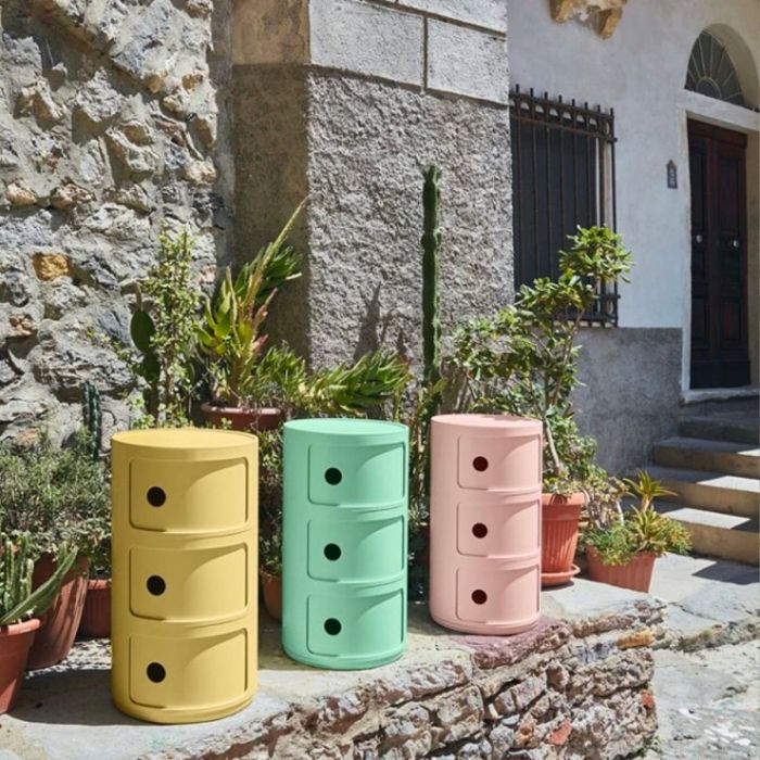 Angers Nantes Cholet Saumur Icones Kartell Componibili Vert Pâle Menthe Bio rangement 3 portes Anna Castelli Ferrieri 14