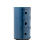 Angers Nantes Cholet Saumur Icones Kartell Componibili bleu Canard brillant rangement 3 portes Anna Castelli Ferrieri 3