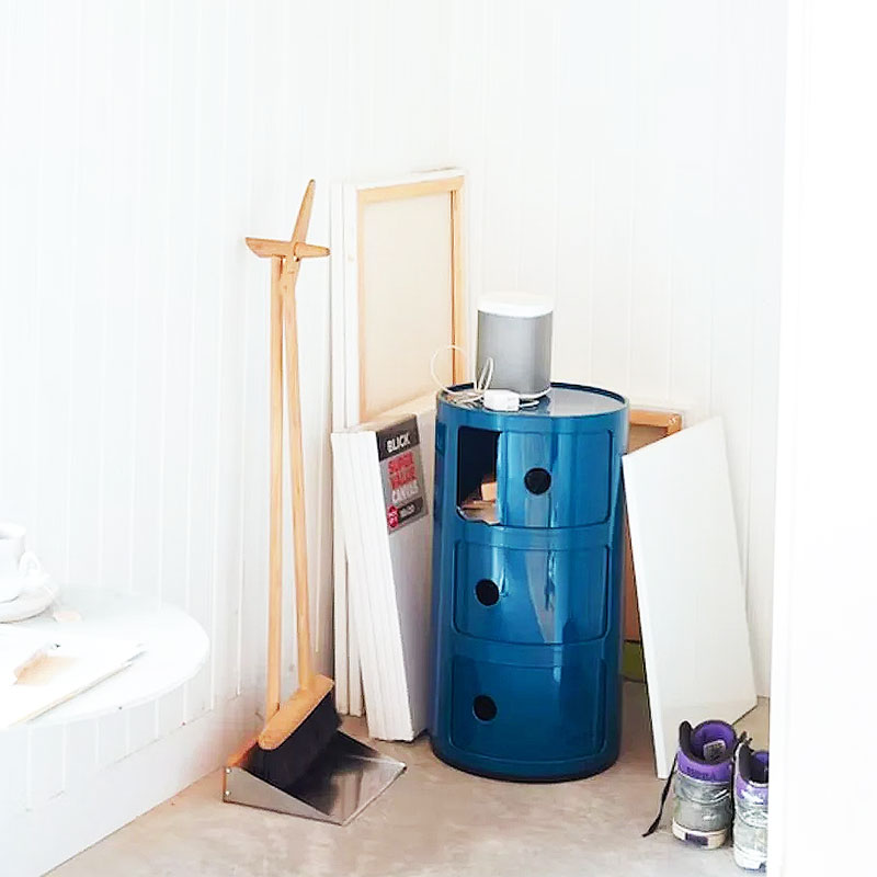 Angers Nantes Cholet Saumur Icones Kartell Componibili bleu Canard brillant rangement 3 portes Anna Castelli Ferrieri 6