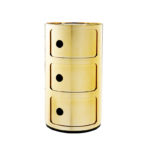 Angers Nantes Cholet Saumur Icones Kartell Componibili métalisé or rangement 3 portes Anna Castelli Ferrieri 