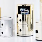 Angers Nantes Cholet Saumur Icones Kartell Componibili métalisé or rangement 3 portes Anna Castelli Ferrieri 7