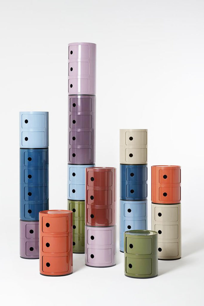 Angers Nantes Cholet Saumur Icones Kartell Componibili noir brillant rangement 3 portes Anna Castelli Ferrieri 4