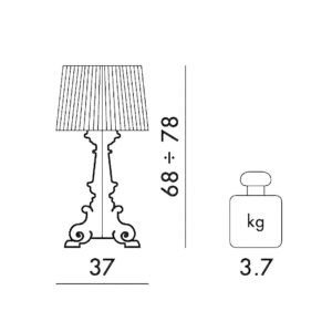Angers Nantes Cholet Saumur Icones Kartell Lampe a poser Cristal Bourgie Ferruccio Laviani 7