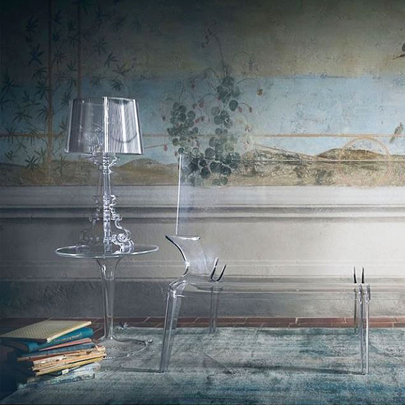 Angers Nantes Cholet Saumur Icones Kartell Table D'appoint gueridon TipTop Cristal Transparent Philippe Starck 6