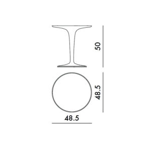 Angers Nantes Cholet Saumur Icones Kartell Table D'appoint gueridon TipTop Cristal Transparent Philippe Starck 7