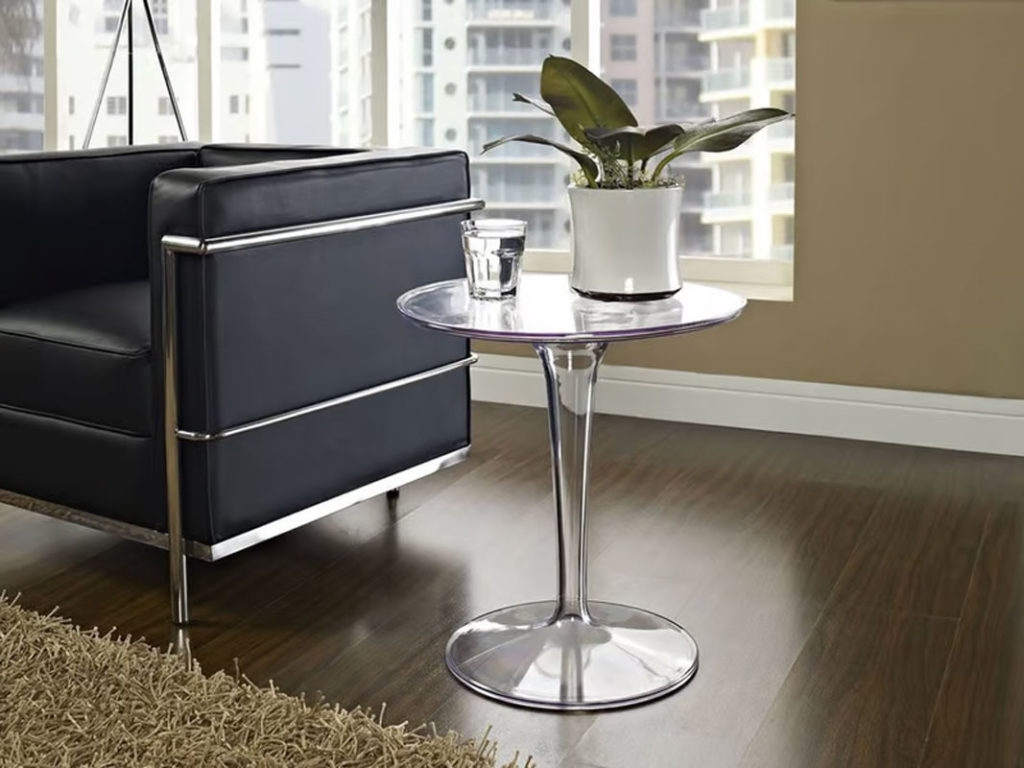 Angers Nantes Cholet Saumur Icones Kartell Table D'appoint gueridon TipTop Cristal Transparent Philippe Starck 8