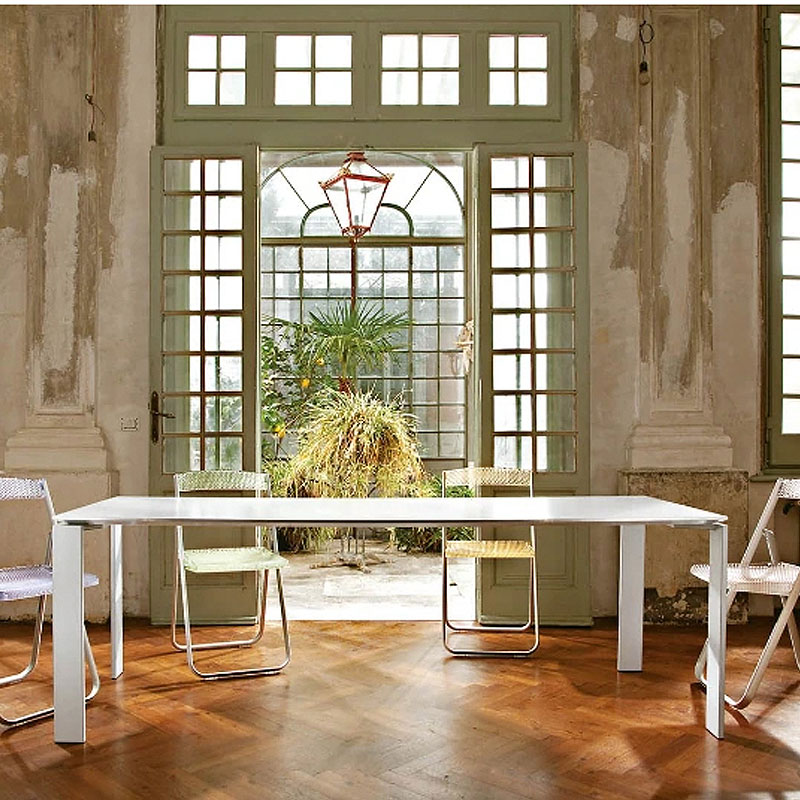 Angers Nantes Cholet Saumur Icones Kartell Table Four Blanc mat Extensible Soft Ferruccio Laviani 6