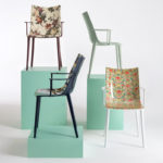 Angers Nantes Cholet Saumur Icones Kartell fauteuil chaise H.H.H. H.H.H. Upholstered fabric flowers vert philippe starck 5