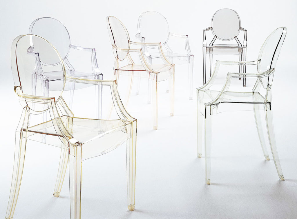 Angers Nantes Cholet Saumur Icones Kartell fauteuil cristal transparent Louis Ghost philippe starck 12