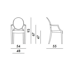 Angers Nantes Cholet Saumur Icones Kartell fauteuil cristal transparent Louis Ghost philippe starck 13