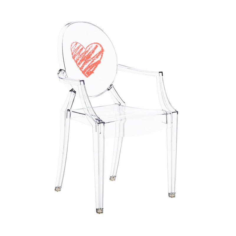 Angers Nantes Cholet Saumur Icones Kartell fauteuil cristal transparent Loulou Coeur philippe starck 