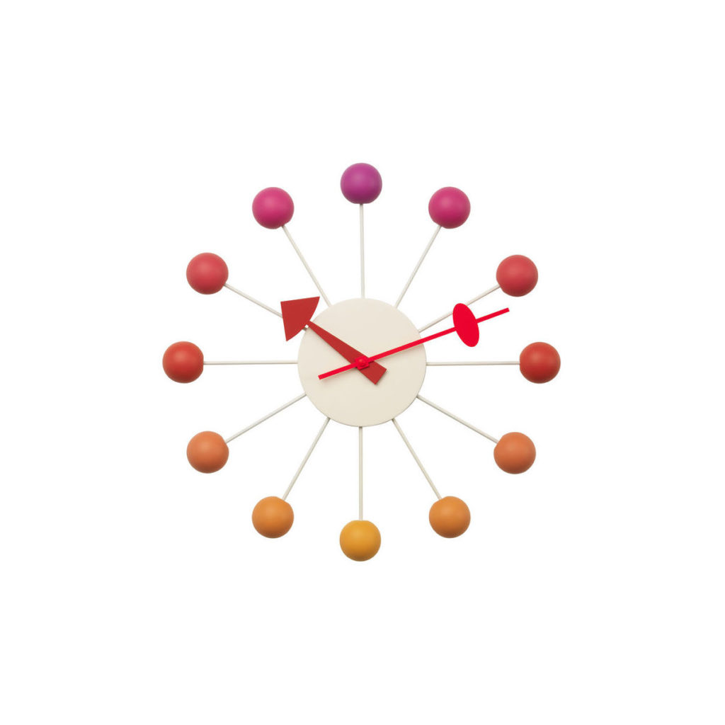 Angers Nantes Cholet Saumur Icones Objet Vitra deco Nelso horloge murale ball clock sunset dawn edition limitee 1