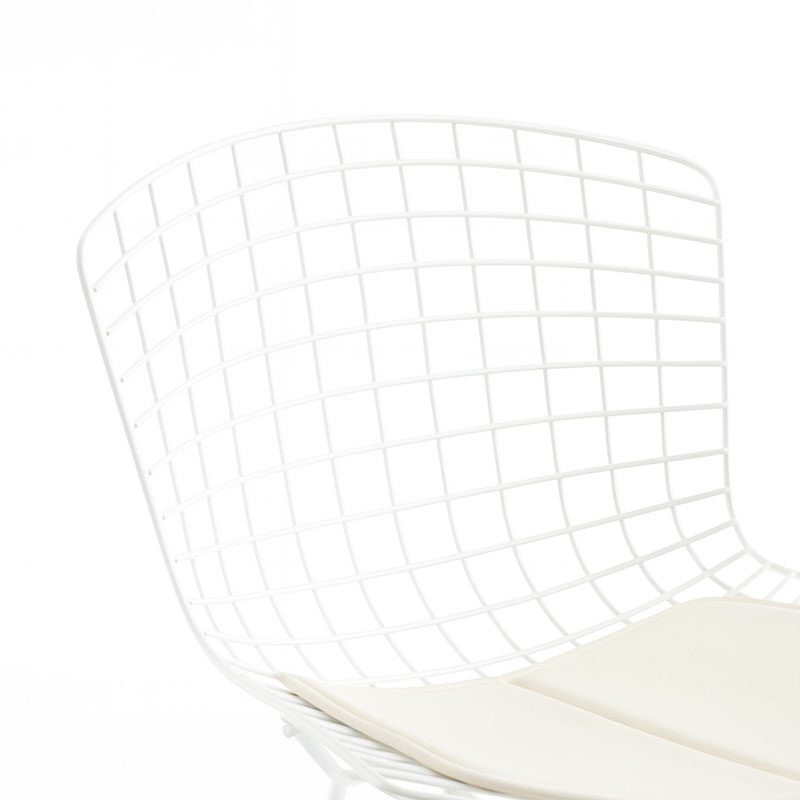 Angers Nantes Cholet Saumur Icones chaise Knoll Harry bertoia rilsan Blanc Outdoor 0
