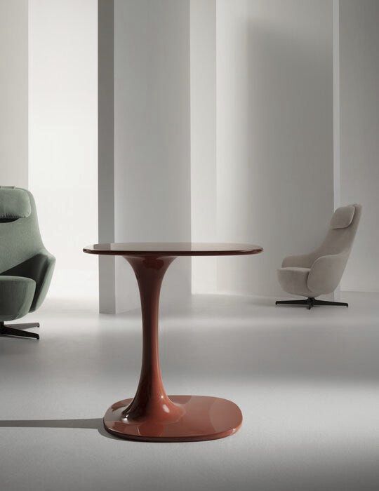 Contemporary side table / Cristalplant / oval / by Naoto Fukasawa