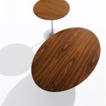 Angers Nantes Cholet Saumur Icones gueridon Knoll Eroe Saarinen Gueridon Palissandre rilsan noir 2