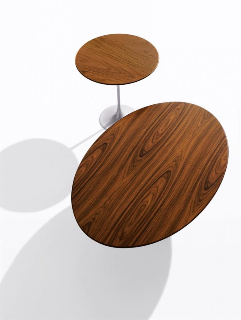 Angers Nantes Cholet Saumur Icones gueridon Knoll Eroe Saarinen Gueridon Palissandre rilsan noir 2