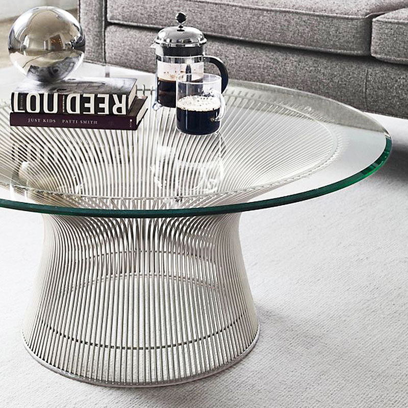 Angers Nantes Cholet Saumur Icones table Basse Knoll Platner Nickel 00