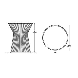 Angers Nantes Cholet Saumur Icones table Gueridon Knoll Platner Nickel 4