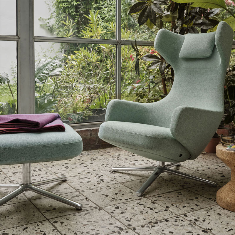 Angers Nantes Cholet Saumur bordeaux paris le mans poitiers laval Icones Antonio Citterio Grand Repos aluminium tissu cuir Fauteuil 6