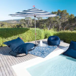Angers Nantes Cholet Saumur Icones Fatboy Parasol mobilier exterieur Outdoor Dark Blue Bleu Stripsol 3