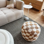 Angers Nantes Cholet Saumur Icones Fatboy Point Teddy mobilier indoor Almond creme damier 1