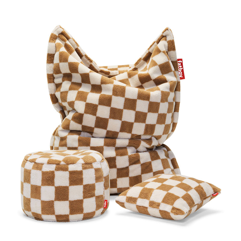 Angers Nantes Cholet Saumur Icones Fatboy Point Teddy mobilier indoor Almond creme damier 5