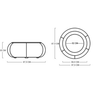 Angers Nantes Cholet Saumur Icones Fatboy Table Basse gonflable Dumpty mobilier indoor Gris Souris 6